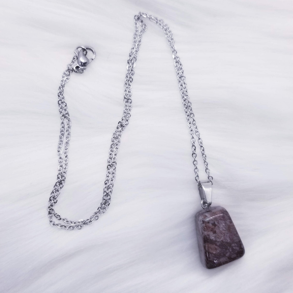 Snowflake Obsidian Necklace